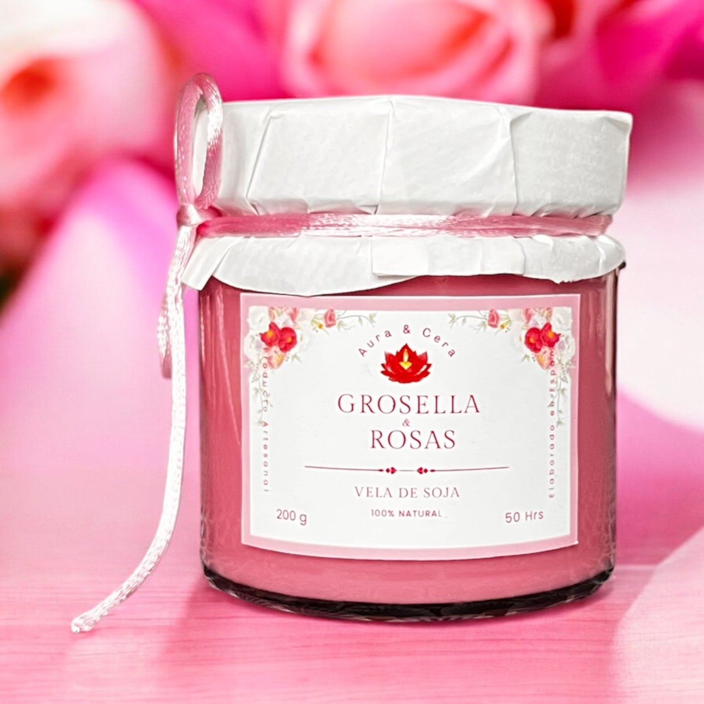 Vela Aromática de Grosella y Rosas  200g